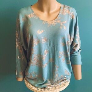 KIM & KAMI ROSE GOLD METALLIC DESIGN TOP